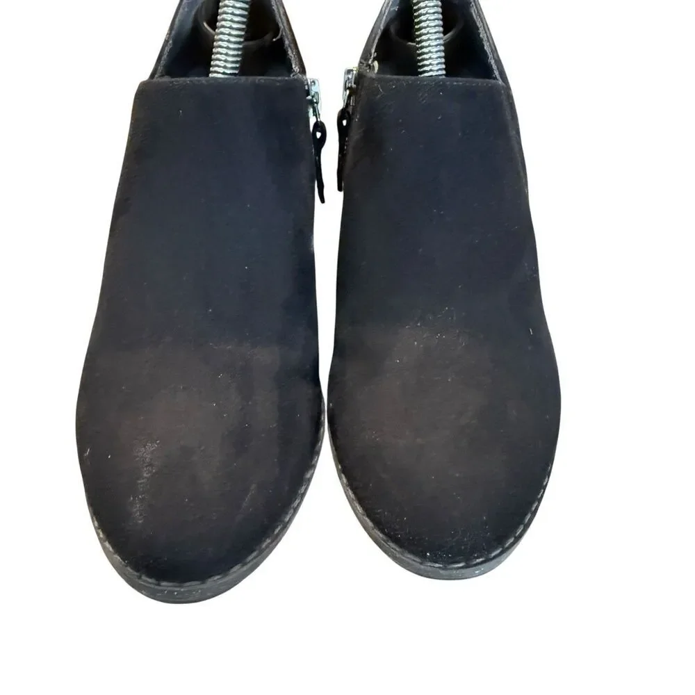 Dr. Scholl's Wm's Black Cuba Ankle Booties Size 6 Inside Zip